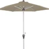 DOPPLER Active Auto Tilt Mittelstockschirm, Greige, Aluminium/Textil, Ø210cm, Höhenverstellbar, Knickbar, Mit Kurbel
