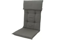 DOPPLER Stuhlauflage Hochlehner, Grau, Dralon, 120x50x7cm, Mit DuPont Teflon Markenimprägnierung