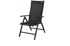 DOPPLER Expert Multipositionssessel, Anthrazit/schwarz, Alu/Textilene, 75 X 60 X 110 Cm, Klappbar