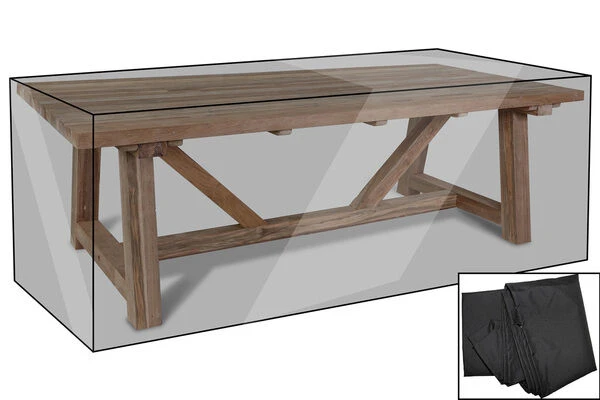 OUTFLEXX Premium Abdeckhaube, Für Esstische, Schwarz, 242 X 122 X 75 Cm, Wasserbeständig 1 OUTFLEXX Premium Abdeckhaube, Für Esstische, Schwarz, 242 X 122 X 75 Cm, Wasserbeständig