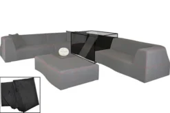 OUTFLEXX Premium Abdeckhaube, Für 2-Sitzer, Z.B. 18523, Schwarz, 138 X 104 X 72 Cm, Wasserbeständig