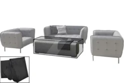 OUTFLEXX Premium Abdeckhaube, Loungebank, Z.B. 18533, Schwarz, 151 X 53 X 41 Cm, Wasserbeständig