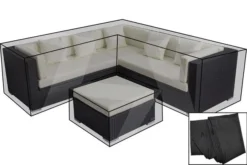 OUTFLEXX Premium Abdeckhaubenset, Für Lounge TheBox-A/-D: 18229/ 18230/ 18231/ 16069, Schwarz, Wasserbeständig