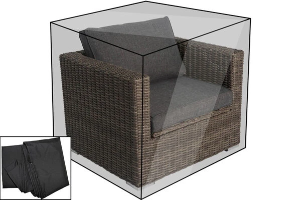 OUTFLEXX Premium Abdeckhaube, Für TheBox Sessel 18362-5, Schwarz, 97x82x68 Cm, Wasserbeständig 1 OUTFLEXX Premium Abdeckhaube, Für TheBox Sessel 18362-5, Schwarz, 97x82x68 Cm, Wasserbeständig