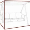 GARVIDA Schutzhülle Für Hollywoodschaukeln, Braun, Polyestergewebe, 215 X 155 X 180 Cm, Mit Zugband