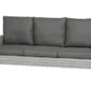 SIENA GARDEN Soria 3-Sitzer Loungesofa, Ice Grey, Alu / Gardino®-Geflecht, 203x87x88 Cm