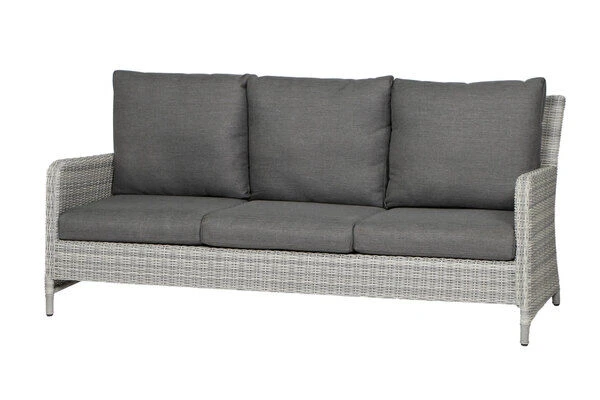 SIENA GARDEN Soria 3-Sitzer Loungesofa, Ice Grey, Alu / Gardino®-Geflecht, 203x87x88 Cm 1 SIENA GARDEN Soria 3-Sitzer Loungesofa, Ice Grey, Alu / Gardino®-Geflecht, 203x87x88 Cm