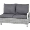 SIENA GARDEN Corido 2-Sitzer Sofa, Ice Grey, Alu / Gardino®-Geflecht, 136x83x88 Cm, Armlehne Links