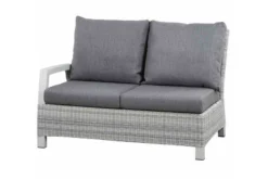 SIENA GARDEN Corido 2-Sitzer Sofa, Ice Grey, Alu / Gardino®-Geflecht, 136x83x88 Cm, Armlehne Rechts