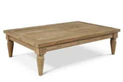 OUTFLEXX Loungetisch, Natur, Recycled FSC®-Teak, 120x80x31cm, Aufwendig Gestaltete Tischbeine