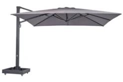 OUTFLEXX Ultimate L Ampelschirm, Anthrazit/grau, Alu/Spuncrylic®, 400x400cm, Inkl. Befüllbarem Schirmständer