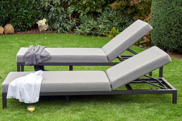 HARTMAN Eva Loungeliege, Flanelle, Sunbrella, 195 X 70 X 31 Cm, Rückenlehne Verstellbar 1 HARTMAN Eva Loungeliege, Flanelle, Sunbrella, 195 X 70 X 31 Cm, Rückenlehne Verstellbar