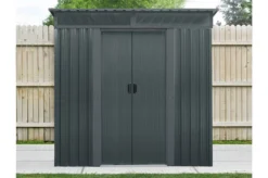 OUTTECH Gerätehaus, Anthrazit, Stahl, 194x238x203cm, Schiebetüren Und Fenster -Deko Garten Verkauf 1 20683.jpg