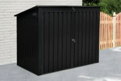 OUTTECH Mülltonnenbox, Anthrazit, Stahl, 101x170x133cm, 2 Lüftungsgitter, Verschließbar -Deko Garten Verkauf 1 20685.jpg