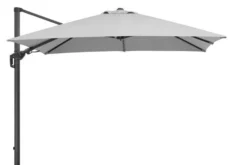 Schneider® SCHNEIDER Rhodos Twist Ampelschirm, Silbergrau, Quadratisch, 300 X 300 Cm