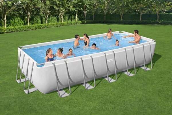BESTWAY Power Steel Pool Komplett-Set, Grau, TriTech, 640x274x132cm, Mit Sandfilter, Leiter, Abdeckplane 1 BESTWAY Power Steel Pool Komplett-Set, Grau, TriTech, 640x274x132cm, Mit Sandfilter, Leiter, Abdeckplane