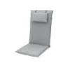 DOPPLER Lyra Stuhlauflage Hochlehner, Hellgrau, Baumwolle/Polyester, 119x48x7cm, Inkl. Befestigungsbänder Und Kopfkissen