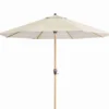 DOPPLER Alu Wood Mittelstockschirm, Natur, Alu/Polyester, 350cm, Mit Kurbel, Holzoptik