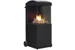 FABER Gartenkamin TheBUZZ, Schwarz, Mit Rädern