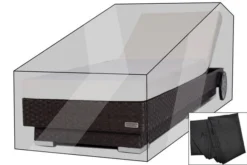 OUTFLEXX Premium Abdeckhaube Für Sonnenliege: 200x80cm, Schwarz, Wasserbeständig