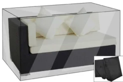OUTFLEXX Premium Abdeckhaube Passend Z.B. Für TheBox 2er-Ecksofa Arml. Re., Schwarz, 147x87x68cm, Wasserbeständig