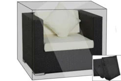 OUTFLEXX Premium Abdeckhaube Passend Z.B. Für TheBox Sessel, Schwarz, 92x87x68 Cm, Wasserbeständig