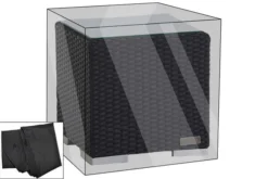 OUTFLEXX Premium Abdeckhaube Passend Z.B. Für Beistelltisch, Schwarz, 42x42x38 Cm, Wasserbeständig