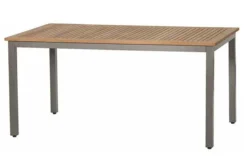 SIENA GARDEN Geneva Dining Tisch, Alu / FSC Teak, 160 X 90 Cm, 6 Personen