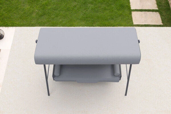 OUTFLEXX 3-Sitzer Hollywoodschaukel, Grau/anthrazit, Stahl/Polyester, 233x135 Cm, Mit Liegefunktion 3 OUTFLEXX 3-Sitzer Hollywoodschaukel, Grau/anthrazit, Stahl/Polyester, 233x135 Cm, Mit Liegefunktion – Bild 3