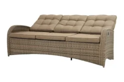 Ploß Rabida Comfort Dining / Lounge 3-Sitzer Sofa, Champagner-meliert, Polyrattan, 210x85x112 Cm, Verstellbar -Deko Garten Verkauf 20 20164.jpg