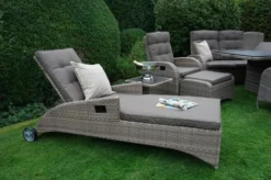 Ploß Rabida Comfort Rollliege, Champagner-meliert, Polyrattan, 198x68x44cm, Verstellbar, Hohe Sitzhöhe -Deko Garten Verkauf 20 20165.jpg