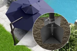 OUTFLEXX Bodenanker XXL Für Ampelschirme, Anthrazit, Pulverbesch. Stahl, 50x50x63 Cm, Zum Einbetonieren -Deko Garten Verkauf 21594 01.jpg