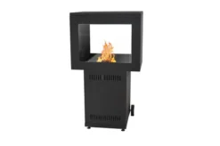 OUTFLEXX Gartenkamin, Schwarz, Stahl, 88 X 64 X 132 Cm, Gasfunktion, Auf Rädern -Deko Garten Verkauf 21618 01.jpg