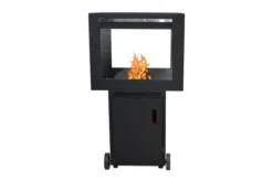 OUTFLEXX Gartenkamin, Schwarz, Stahl, 88 X 64 X 132 Cm, Gasfunktion, Auf Rädern -Deko Garten Verkauf 21618 02.jpg