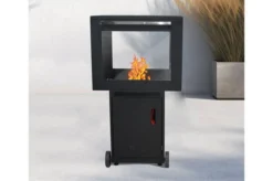 OUTFLEXX Gartenkamin, Schwarz, Stahl, 88 X 64 X 132 Cm, Gasfunktion, Auf Rädern -Deko Garten Verkauf 21618 04.jpg