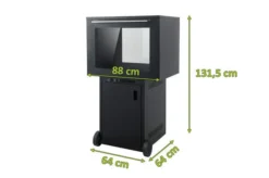 OUTFLEXX Gartenkamin, Schwarz, Stahl, 88 X 64 X 132 Cm, Gasfunktion, Auf Rädern -Deko Garten Verkauf 21618 mass.jpg