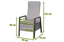 Ploß Louvra 2 Design-Diningsessel, Natur-anthrazit, Polyrattan, 59x72x111cm, Rücken Stufenlos Verstellbar -Deko Garten Verkauf 21622 5.jpg