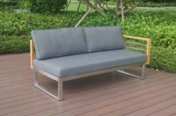 OUTFLEXX Ecklounge, Natur/grau, Edelstahl/Teak/Keramik, 5 Personen, Inklusive Sessel Und Multifunktionstisch 100 X 70 Cm, Lehne Links 26 OUTFLEXX Ecklounge, Natur/grau, Edelstahl/Teak/Keramik, 5 Personen, Inklusive Sessel Und Multifunktionstisch 100 X 70 Cm, Lehne Links -Deko Garten Verkauf 21650 1.JPG