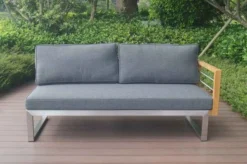 OUTFLEXX Ecklounge, Natur/grau, Edelstahl/Teak/Keramik, 5 Personen, Inklusive Sessel Und Multifunktionstisch 100 X 70 Cm, Lehne Links 27 OUTFLEXX Ecklounge, Natur/grau, Edelstahl/Teak/Keramik, 5 Personen, Inklusive Sessel Und Multifunktionstisch 100 X 70 Cm, Lehne Links -Deko Garten Verkauf 21650 2.JPG