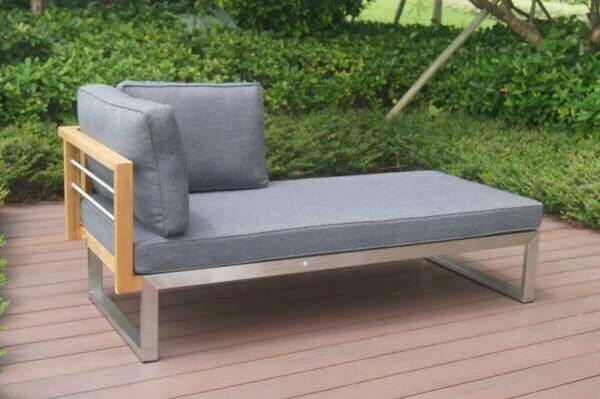 OUTFLEXX Ecklounge, Natur/grau, Edelstahl/Teak/Keramik, 5 Personen, Inklusive Sessel Und Multifunktionstisch 100 X 70 Cm, Lehne Links 13 OUTFLEXX Ecklounge, Natur/grau, Edelstahl/Teak/Keramik, 5 Personen, Inklusive Sessel Und Multifunktionstisch 100 X 70 Cm, Lehne Links – Bild 13