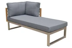OUTFLEXX Lounger, Natur / Grau, FSC-Teak / Edelstahl / Olefin, 165x74x64 Cm, Armlehne Beidseitig Montierbar -Deko Garten Verkauf 21652 8 2.jpg 2