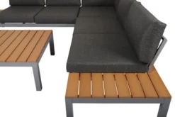 VILLANA Ecklounge, Silber/dunkelgrau, Alu/Holzimitat, 5 Personen, Inkl. Loungetisch, Seitenablagen Aus Holzimitat -Deko Garten Verkauf 21735 3.jpg
