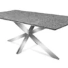 OUTFLEXX Esstisch, Grau, Granit / Edelstahl, 200x100 Cm, Modernes Design