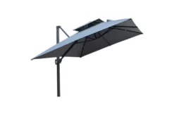 OUTFLEXX Ampelschirm, Anthrazit, Aluminium/Polyester, 300x300cm, Quadratisch