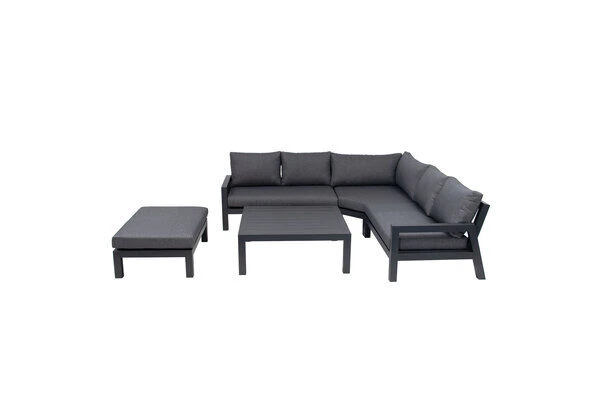 OUTFLEXX Ecklounge, Anthrazit Matt/dunkelgrau, Alu/Spuncrylic, 5-tlg., Tisch 115x115cm, 4-6 Pers 9 OUTFLEXX Ecklounge, Anthrazit Matt/dunkelgrau, Alu/Spuncrylic, 5-tlg., Tisch 115x115cm, 4-6 Pers – Bild 9