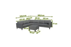 OUTFLEXX Ecklounge, Anthrazit Matt/dunkelgrau, Alu/Spuncrylic, 5-tlg., Tisch 68x68cm, 6-7 Pers -Deko Garten Verkauf 21800 5.jpg