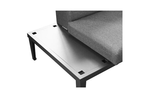 OUTFLEXX Ecklounge, Anthrazit Matt/dunkelgrau, Alu/Spuncrylic, 6-tlg., Tisch 75x75cm, 6-7 Pers 3 OUTFLEXX Ecklounge, Anthrazit Matt/dunkelgrau, Alu/Spuncrylic, 6-tlg., Tisch 75x75cm, 6-7 Pers – Bild 3