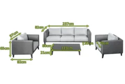 OUTFLEXX Loungemöbel Set, Dunkelgrau, Alu/Spuncrylic, 4-tlg., Tisch 123x80cm, 5 Pers -Deko Garten Verkauf 21807 5.jpg