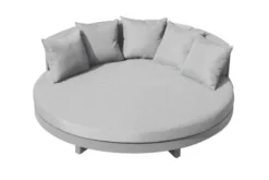 OUTFLEXX Willis Loungebett, Hellgrau, Alu/Polyester, Ø175 X 60cm, Runde Sonneninsel, Inkl. Kissen -Deko Garten Verkauf 21822 3.jpg