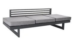 STERN Holly Dining-Bank/Liege, Anthrazit, Aluminium, 216x80x73 Cm, Inkl. Polster Grau Meliert